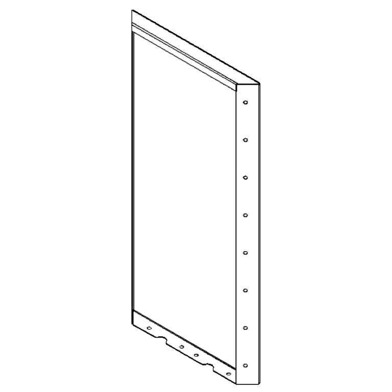 Stalen plantenbak - Paneel - 80 x 40 cm - RAL9010 mat (wit)