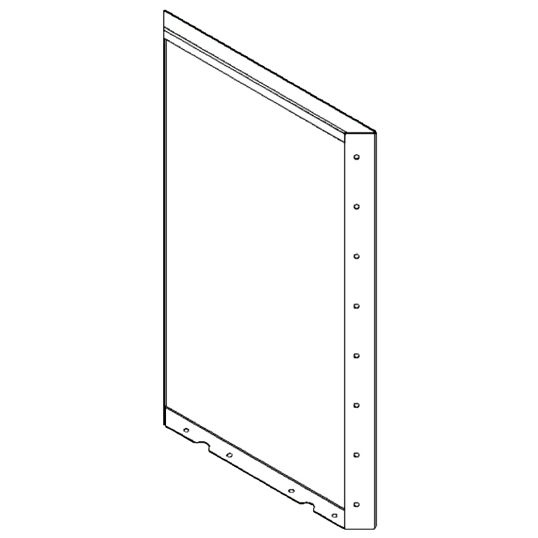 Stalen plantenbak - Paneel - 80 x 50 cm - RAL7016 mat (antraciet grijs)