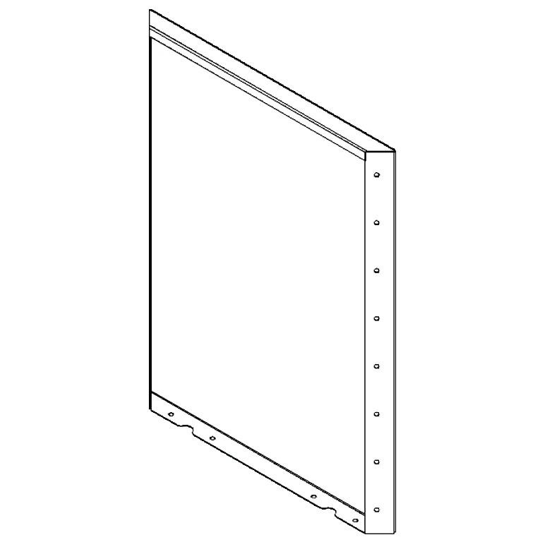 Stalen plantenbak - Paneel - 80 x 60 cm - RAL9005 mat (zwart)