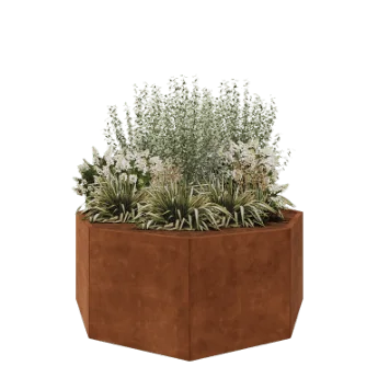 Cortenstaal plantenbak - Achthoek - 168,6 x 168,6 x 70 cm - Zonder bodemplaat