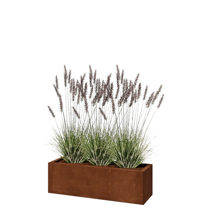 Cortenstaal plantenbak - Rechthoek - 100 x 30 x 30 cm - Zonder bodemplaat