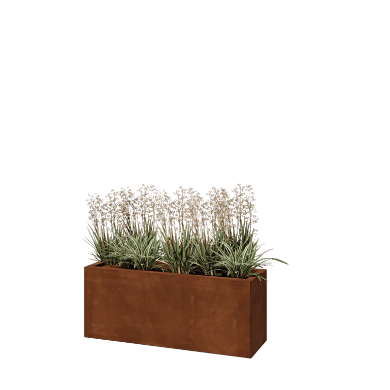 Cortenstaal plantenbak - Rechthoek - 100 x 30 x 40 cm - Zonder bodemplaat