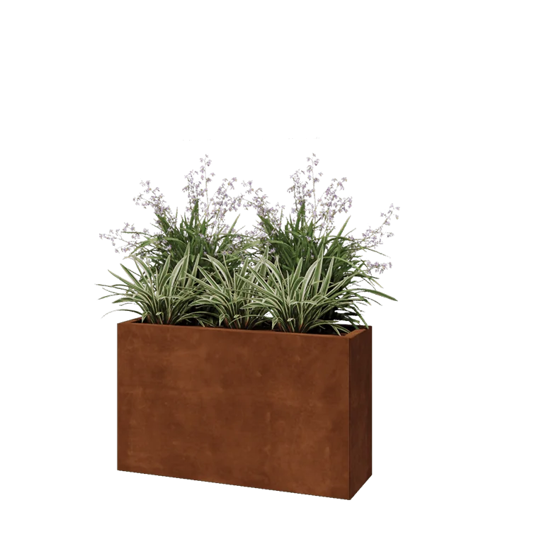 Cortenstaal plantenbak - Rechthoek - 100 x 30 x 60 cm - Zonder bodemplaat