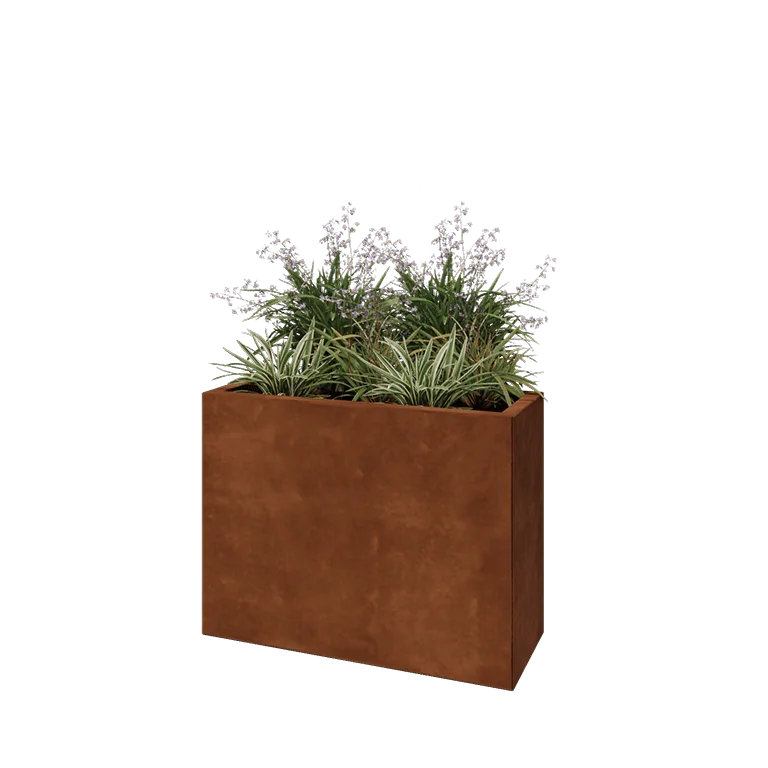 Cortenstaal plantenbak - Rechthoek - 80 x 30 x 60 cm - Zonder bodemplaat