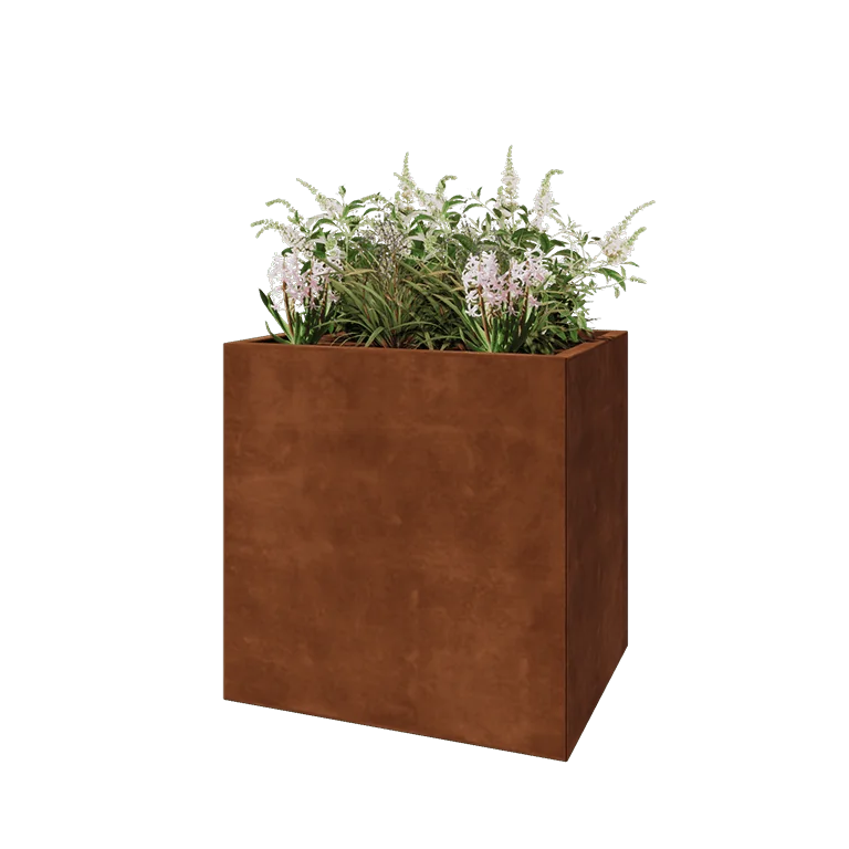 Cortenstaal plantenbak - Rechthoek - 80 x 60 x 80 cm - Zonder bodemplaat