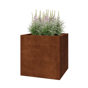 Cortenstaal plantenbak - Vierkant - 80 x 80 x 80 cm - Gelast - Zonder bodemplaat