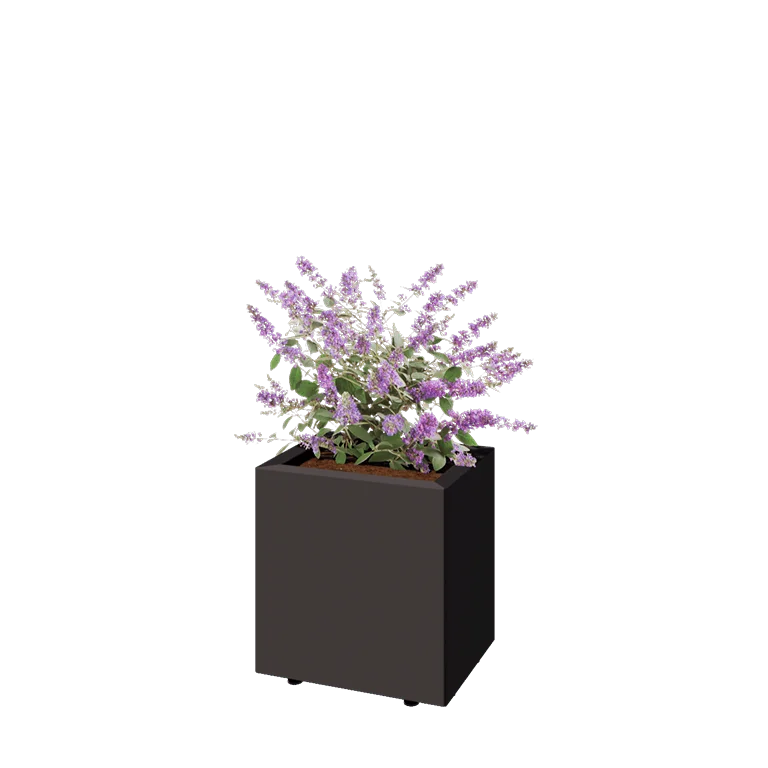 Stalen plantenbak - Rechthoek - 40 x 30 x 40 cm - Andere RAL kleur - Met bodemplaat - Met poten