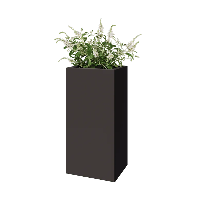 Stalen plantenbak - Rechthoek - 40 x 30 x 80 cm - Andere RAL kleur - Met bodemplaat
