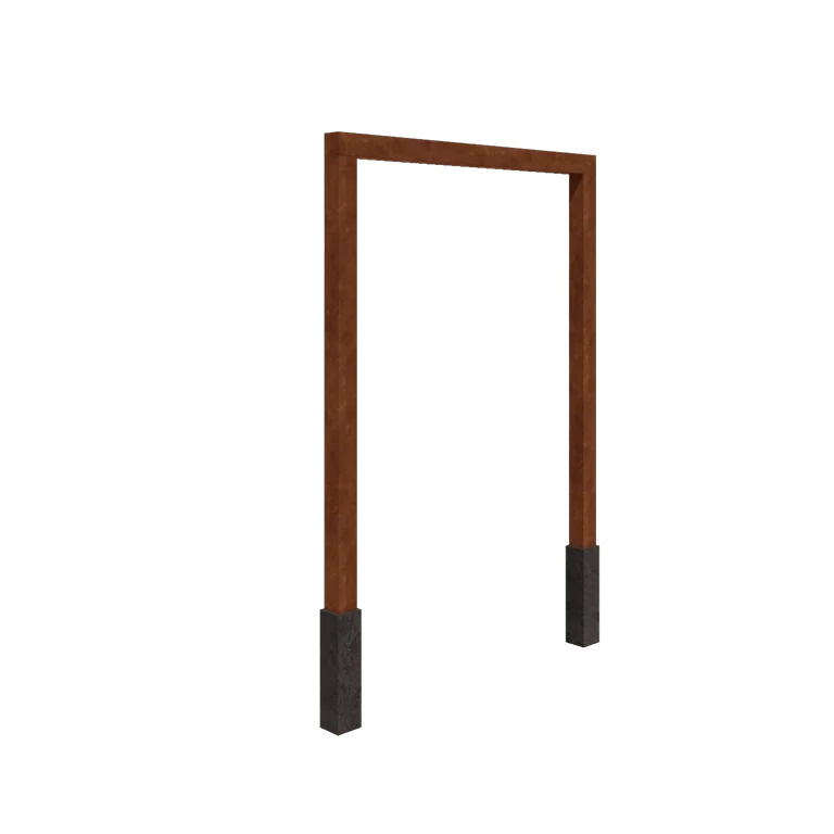 Cortenstaal pergola - Recht - 200 x 230 cm - Met betonpoer