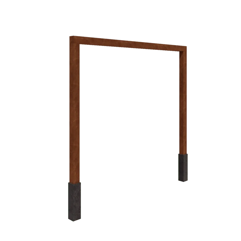 Cortenstaal pergola - Recht - 300 x 230 cm - Met betonpoer