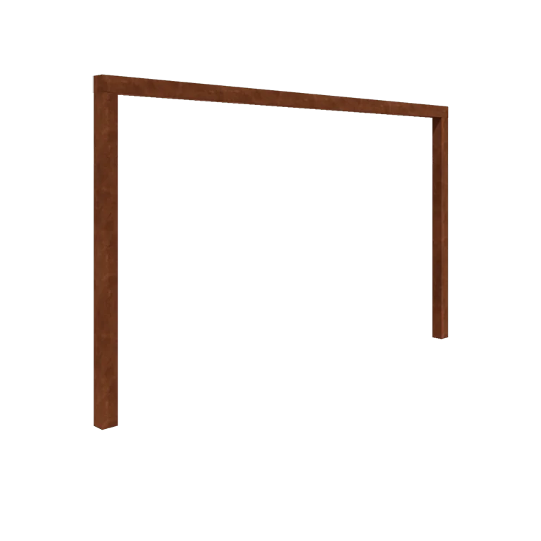 Cortenstaal pergola - Recht - 400 x 230 cm - Zonder betonpoer