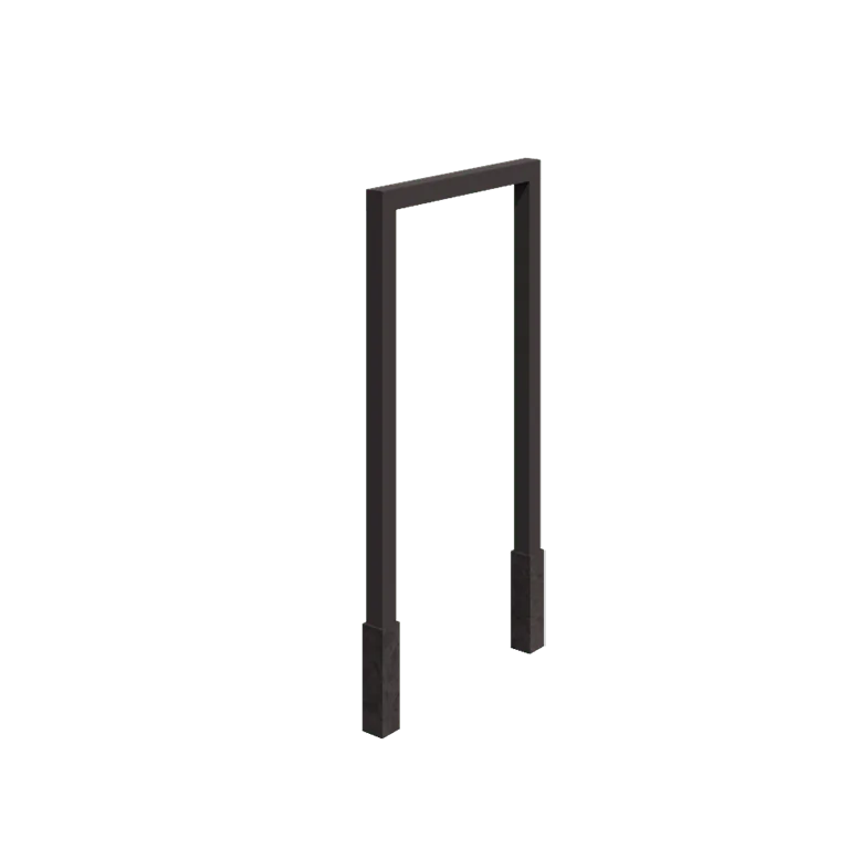 Stalen pergola - Recht - 150 x 230 cm - RAL7016 mat (antraciet grijs) - Met betonpoer