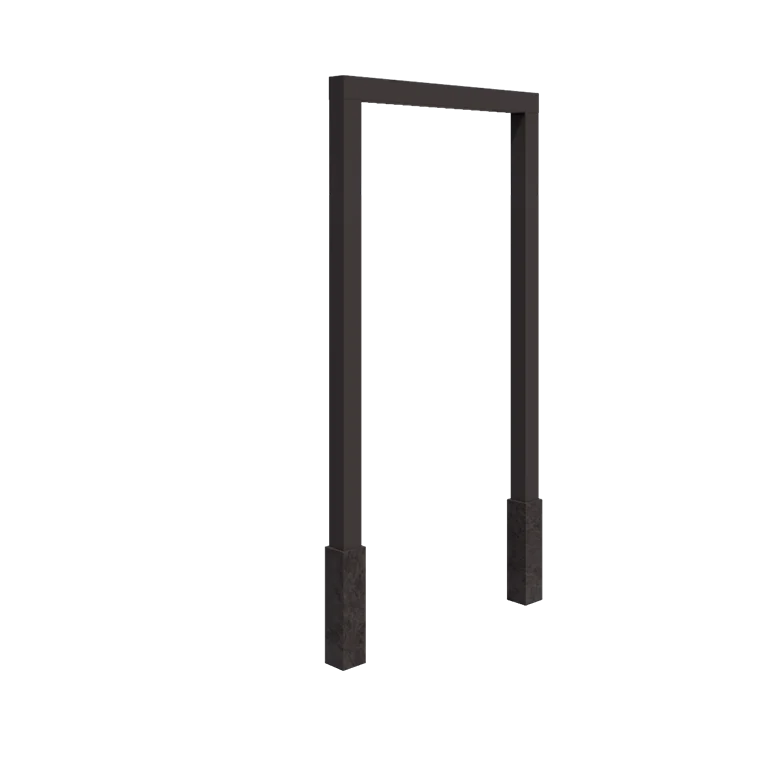 Stalen pergola - Recht - 150 x 230 cm - Andere RAL kleur - Met betonpoer