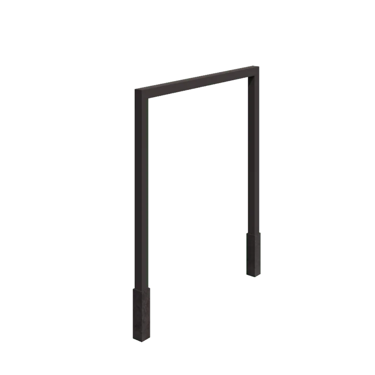 Stalen pergola - Recht - 250 x 230 cm - RAL7016 mat (antraciet grijs) - Met betonpoer