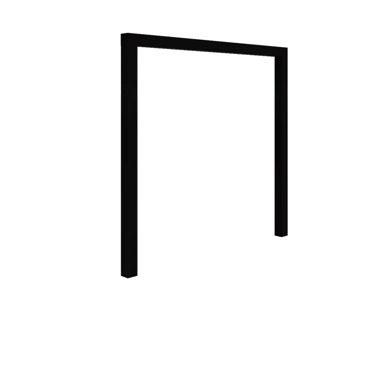 Stalen pergola - Recht - 250 x 230 cm - RAL9005 mat (zwart) - Zonder betonpoer