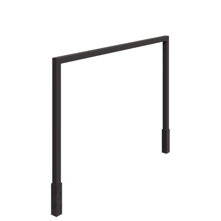 Stalen pergola - Recht - 400 x 230 cm - RAL7016 mat (antraciet grijs) - Met betonpoer