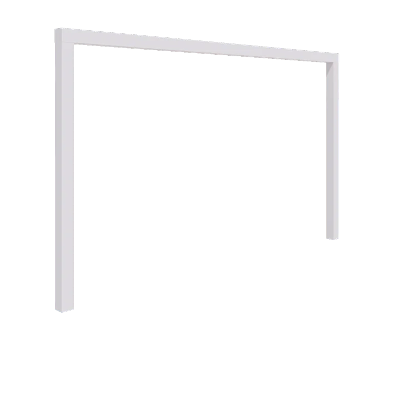Stalen pergola - Recht - 400 x 230 cm - RAL9010 mat (wit) - Zonder betonpoer