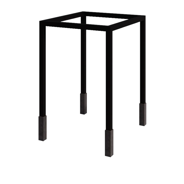Stalen pergola - Vierkant - 224 x 200 x 230 cm - RAL9005 mat (zwart) - Met betonpoer