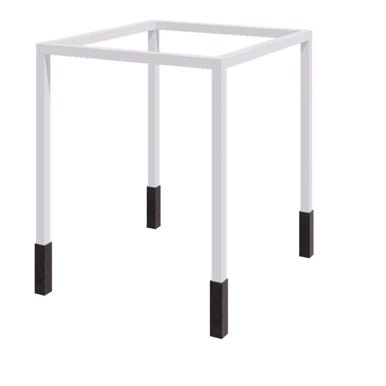 Stalen pergola - Vierkant - 274 x 250 x 230 cm - RAL9010 mat (wit) - Met betonpoer