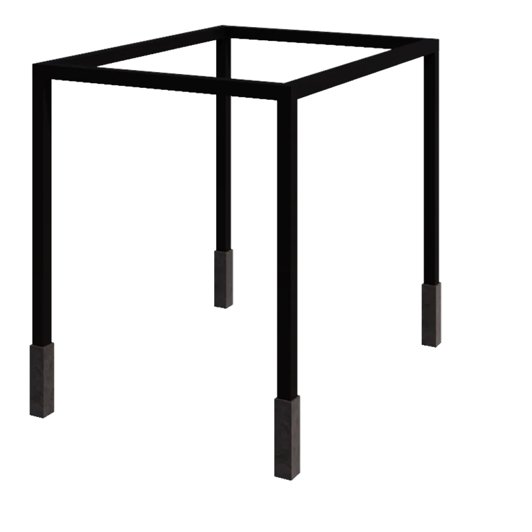 Stalen pergola - Rechthoek - 324 x 250 x 230 cm - RAL9005 mat (zwart) - Met betonpoer