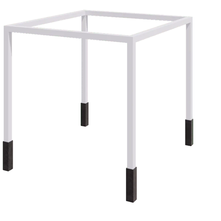 Stalen pergola - Vierkant - 324 x 300 x 230 cm - RAL9010 mat (wit) - Met betonpoer