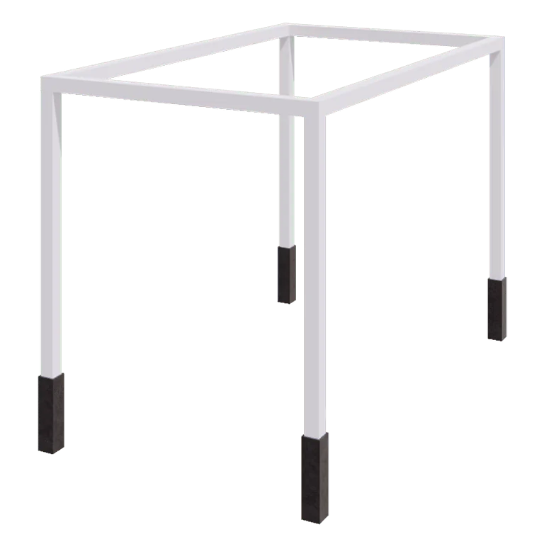 Stalen pergola - Rechthoek - 424 x 250 x 230 cm - RAL9010 mat (wit) - Met betonpoer