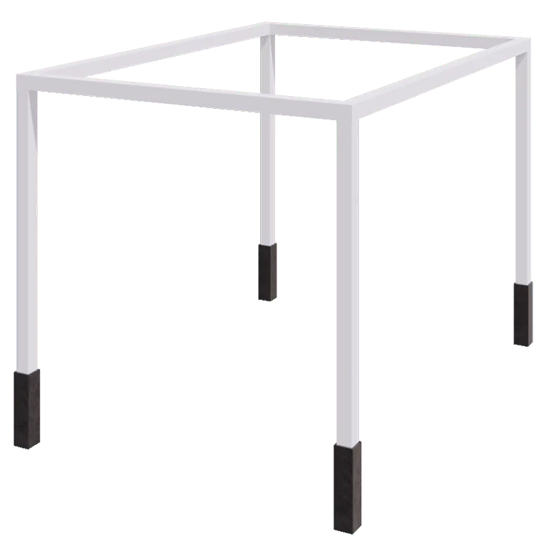 Stalen pergola - Rechthoek - 424 x 300 x 230 cm - RAL9010 mat (wit) - Met betonpoer