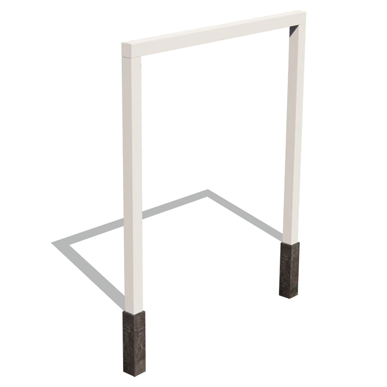 Stalen pergola - Recht - 250 x 230 cm - RAL9010 mat (wit) - Zonder betonpoer