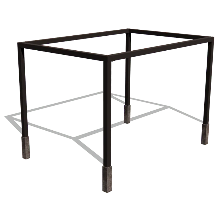 Stalen pergola - Rechthoek - 424 x 300 x 230 cm - RAL9005 mat (zwart) - Met betonpoer