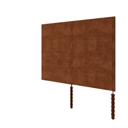 Cortenstaal schutting H4 - Complete set - 252 x 6 x 190 cm