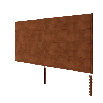 Cortenstaal schutting H4 - Complete set - 372 x 6 x 190 cm