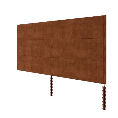 Cortenstaal schutting H3 - Complete set - 372 x 6 x 190 cm