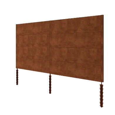 Cortenstaal schutting H4 - Complete set - 378 x 6 x 190 cm