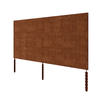 Cortenstaal schutting H3 - Complete set - 378 x 6 x 190 cm