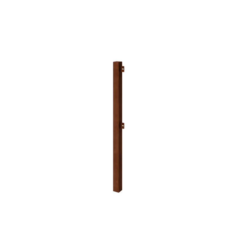Cortenstaal sierhekwerk - Hoekpaal - 110 cm