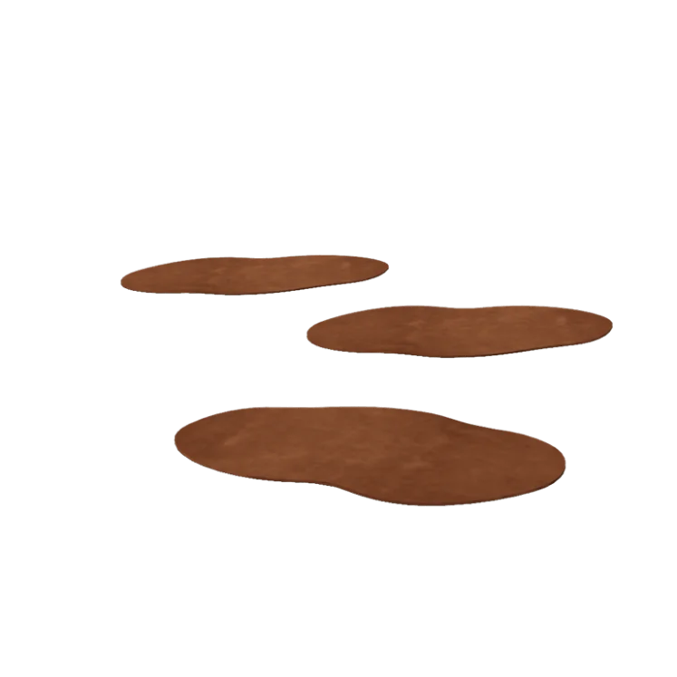 Cortenstaal staptegel - Organisch - 50 x 25 cm