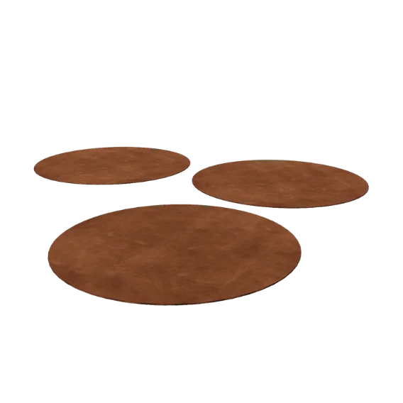 Cortenstaal staptegel - Rond - 75 cm