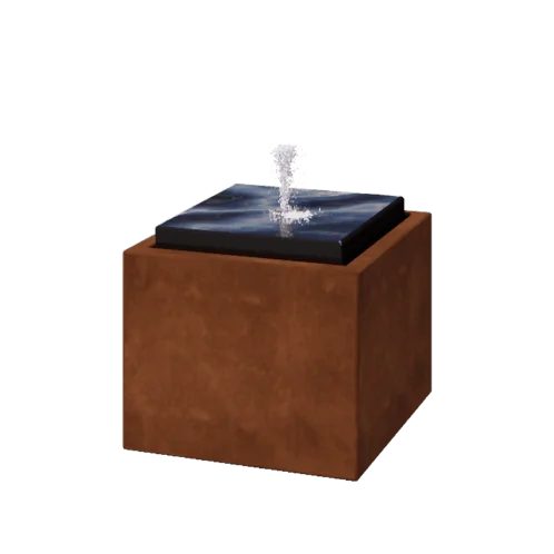 Cortenstaal watertafel - Orin - 50 x 50 x 40 cm - Zonder LED-verlichting