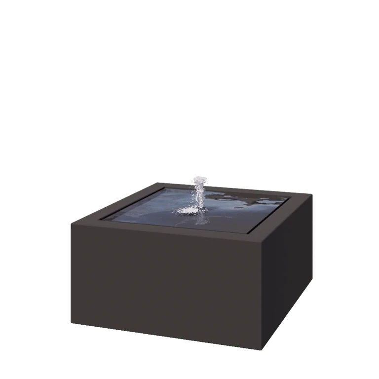 Aluminium watertafel - Lyra - 80 x 80 x 40 cm - Andere RAL kleur - Met LED-verlichting