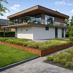 Keerwanden voor hoogteverschillen en een strakke indeling van de tuin